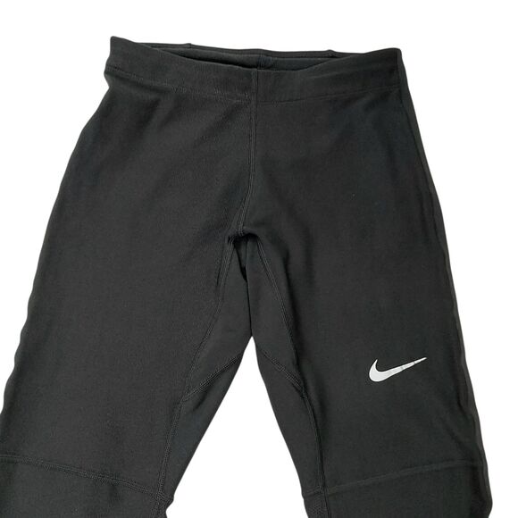 Nike Running Pants Womens Small Black Breathable Stretch Training Compression - Picture 2 of 13
